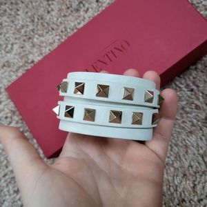 Valentino studded leather bracelet
